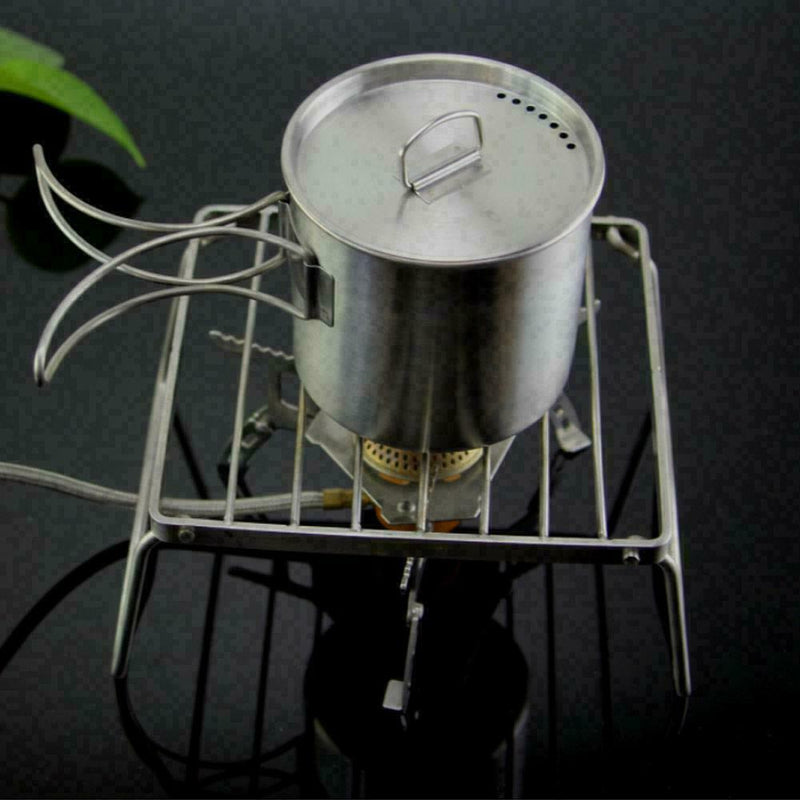Stainless Steel Foldable BBQ Stand Portable Barbecue-Patio Gril -Camping Ho Q3M4