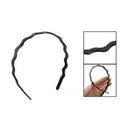 2 x women black plastic corrugated elastic hair band hairband hair band T1D8