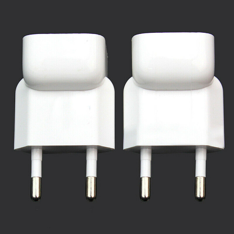 2x European USB Wall Charger AC Adapter Connector EU Power Plug For IPod qwv
