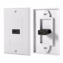 1/2 Port HDMI 2.0 Wall Face Plate Panel Cover Coupler Outlet Extender, White