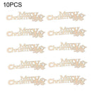 10Pcs DIY Merry Christmas Letter Cut Wood Slice Xmas Tree Party Ornaments. Q0F7