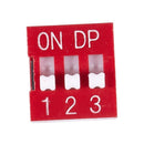 10 Pcs 2.54mm Pitch 3 Positions 6 Pin Red DIP Switch 3P V4W4