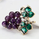 Purple Enamel Grape Brooch Pin Banquet Weddings Party Brooch Gifts Women  Gw