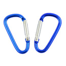 50Piece Mixed D Shaped Aluminum Carabiner Hook Keychain Snap Clip Climbing