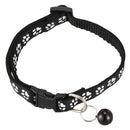 Adjustable neckband dog puppies dog collar with bells, black X3R4