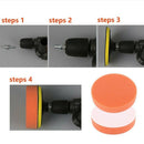 12X 5 Inch Buffing Waxing Polishing Sponge Pads Drill Adapter Kit for Car P D4X8