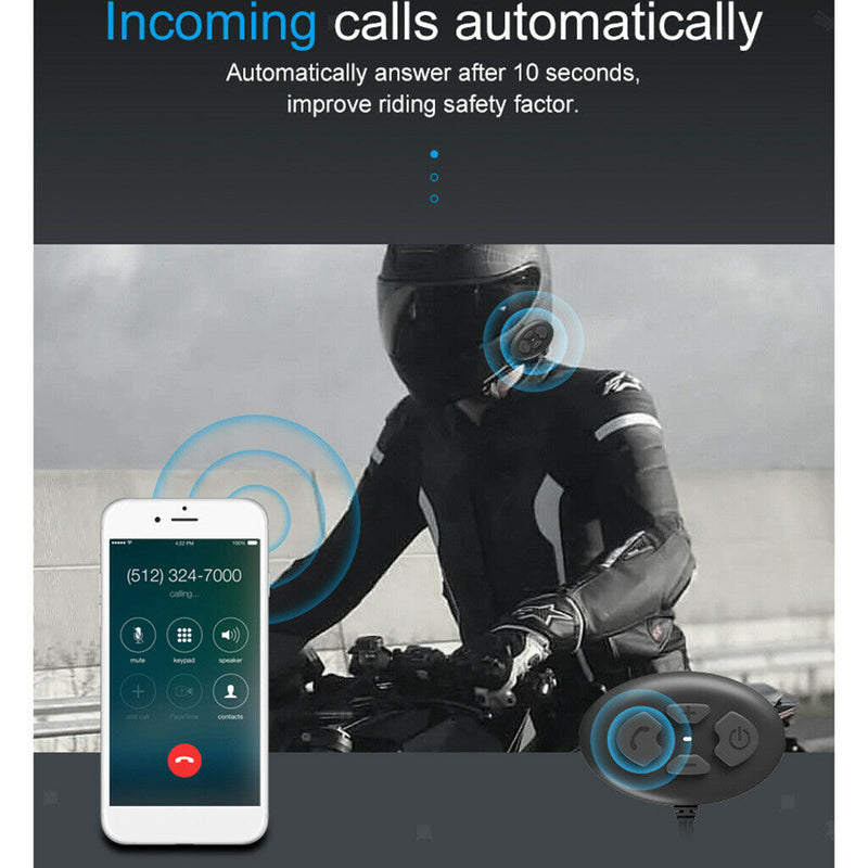 Portable Helmet Headset Bluetooth Waterproof Anti-Interference Helmet Earphones