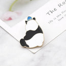 3Pcs/Set Enamel Cartoon Panda Animal Lapel Collar Pin Corsage Brooch Jewelry