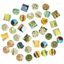 Van Gogh Inspired Washi Masking Tape Set of 8 Rolls + 90 pcs Planner Sticke