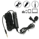 Wireless UHF Lapel Mic 3.5mm Jack Plug Podcast Condenser Lavalier Microphone
