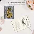 DIY Cat Special Shaped Diamond Painting 50 Page A5 Sketchbook Painting Book