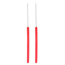 2pcs Plastic Handle Metal Tongue Sewing Needle Crochet Hooks Craft Weave