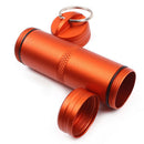 Aluminum Alloy Waterproof Case First-Aid Medicine Bottle with Key Ring