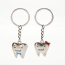 1Pair Tooth Couple Metal Keychain Keyring Gift For Lover Children Friend   Cy
