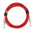 118inch Plug Lead Guitar Bass Instrument To Amp Audio Cable Straight Red Musical