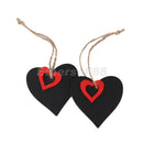 10 Wood Mini Chalkboard Hanging Tag Wedding Gifts Party Favors w/ Red Heart
