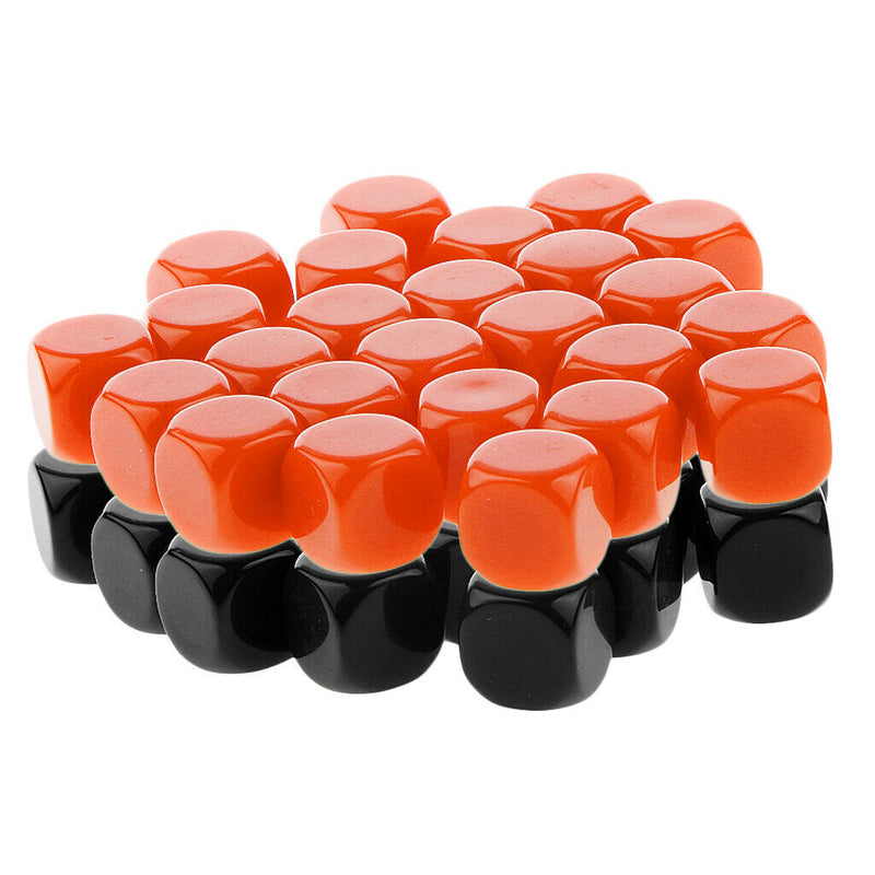 50Pc 16mm Blank Dice Round Corner In White Dice Acrylic For D \u0026 D RPG MTG