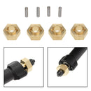 4Pcs 1/24 RC 3mm Brass Hex Adapter for Axial SCX24 AXI00002 DIY Accessories