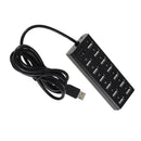 MagiDeal 13 Ports Multi USB 2.0 Adapter Hub Splitter External Extension Port