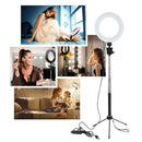 6" LED Selfie Ring Light with Stand Lighting for Live Stream Makeup Video