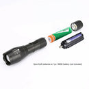 1pc Metal Telescopic Flashlight Zoom LED Torch Light Strobe Police Lamp 5 Modes