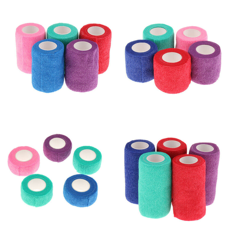 Pet Puppy Cat Vet Tape Anti-Bite Self-Adhesive Bandage Elastic, Pack of 10, Rand