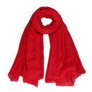 Women's Pure Cotton Oversize Envelope Scarf Shawl Comfortable Cover (Red) K6O4