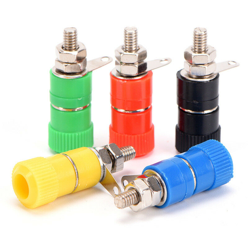 20Pcs Binding Post Female Socket Jack 5 Color Suitable For 4mm Banana Plug ES