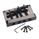 Tremolo Hardtail Bridge Tailpiece for Electric Bass Replacement Black
