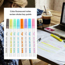 Colorful Highlighter Pen Double Line Fluorescent Marker Student Stationery
