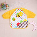 Cartoon Waterproof Unisex Baby Feeding Long Sleeve Art Apron Animal Bibs(B) A