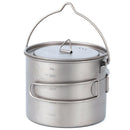 1100Ml Pure Titanium Pot Titanium Water Mug Cup With Lid And Foldable Handl