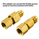4 Pieces 6015 R134A Brass Refrigerant Tank 1/2 Female To 1/4 Male Flare Spo J6H7