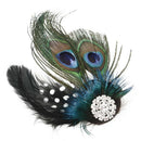 5X(Cute Peacock Feather Hair Clip C9D5)