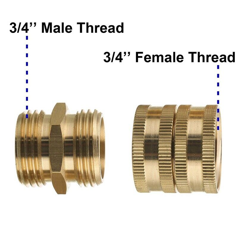 Garden Hose Adapter,Male To Male,Female To Female,3/4 Inch Brass Connector,