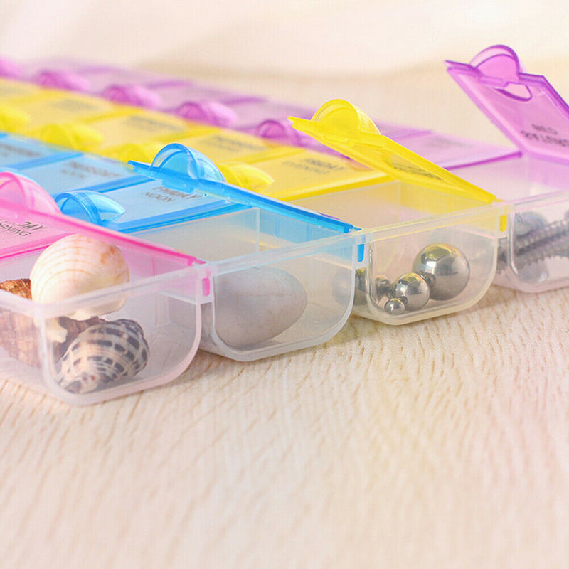 Portable 7 Days Tablet Pill Box Holder Medicine Storage Organizer Case