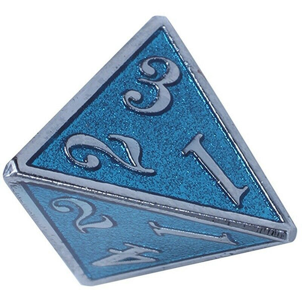 Rpg Dice Metal Dnd Polyhedral Sets Dados Dungeons And Dragons Aluminum Blue N1D9