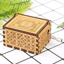 Retro Wood Hand Cranked Music Box Child Xmas Gift Household Decor Ornament