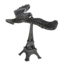 Creative Iron Tower Balance Eagle Statue Gift DIY Craft gray bronze 12cm