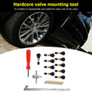 23pcs/set Valve Cores+Valve Stems+Core Remover+Metal Stem Puller+4 Way Tool Kits