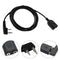 2 Meters Earphones Cable Extension Double Orifice K Walkie Talkie