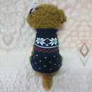 Puppy Pet Dogs Christmas Snowflake Winter Knit Acrylic Sweater Constume S b Z8H1