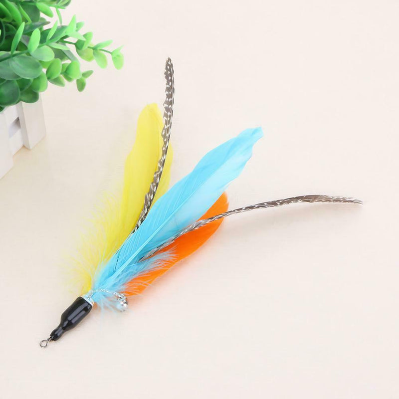 5pcs/lot Colorful Cat Toys Feather Replacement for Interactive Cat Wand