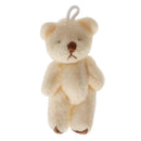 5x Beige Plush Bouquet Bear Pendant Decor Key Chain Keychain for Bag Cellphone