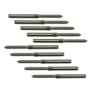 10 pcs Lag Screw Hand-Crimp Swage Stud for 1/8 inch Cable Railing Stainless