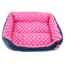 Pet Sofa Shape Dot Print Bed For Cats or Small Medium Dogs Pink