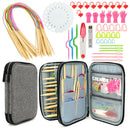 1 set 60cm Colorful Bamboo Circular Knitting Needles Round Knitting Needle Kit