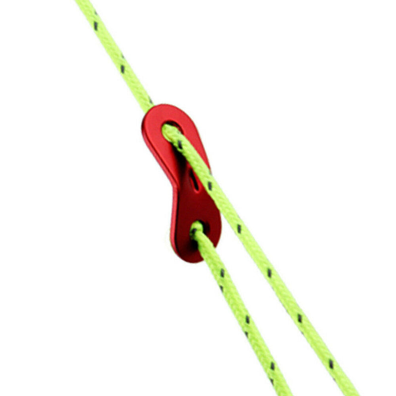 10Pcs Camping Tent Lock Cord Rope Fastener Guy Line Bent Runner Tensioner Alloy