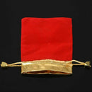 5X(Exquisite Velvet Small Drawstring Pouches Wedding Gift Bags,Red and Gol K6T9)