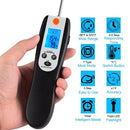 Kitchen Instant Read Digital Grill Cooking Food Thermometer, 5.4 Inch, Blac K5U3